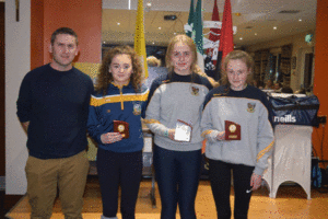 U14 LGFA Award Winners with Gavin McCann